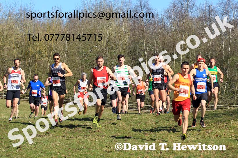 Senior and Masters Mens 2022 North Eastern Cross Country Relays, Farnley Farm, Peterlee.  Photo: David T. Hewitson/Sports for All Pics